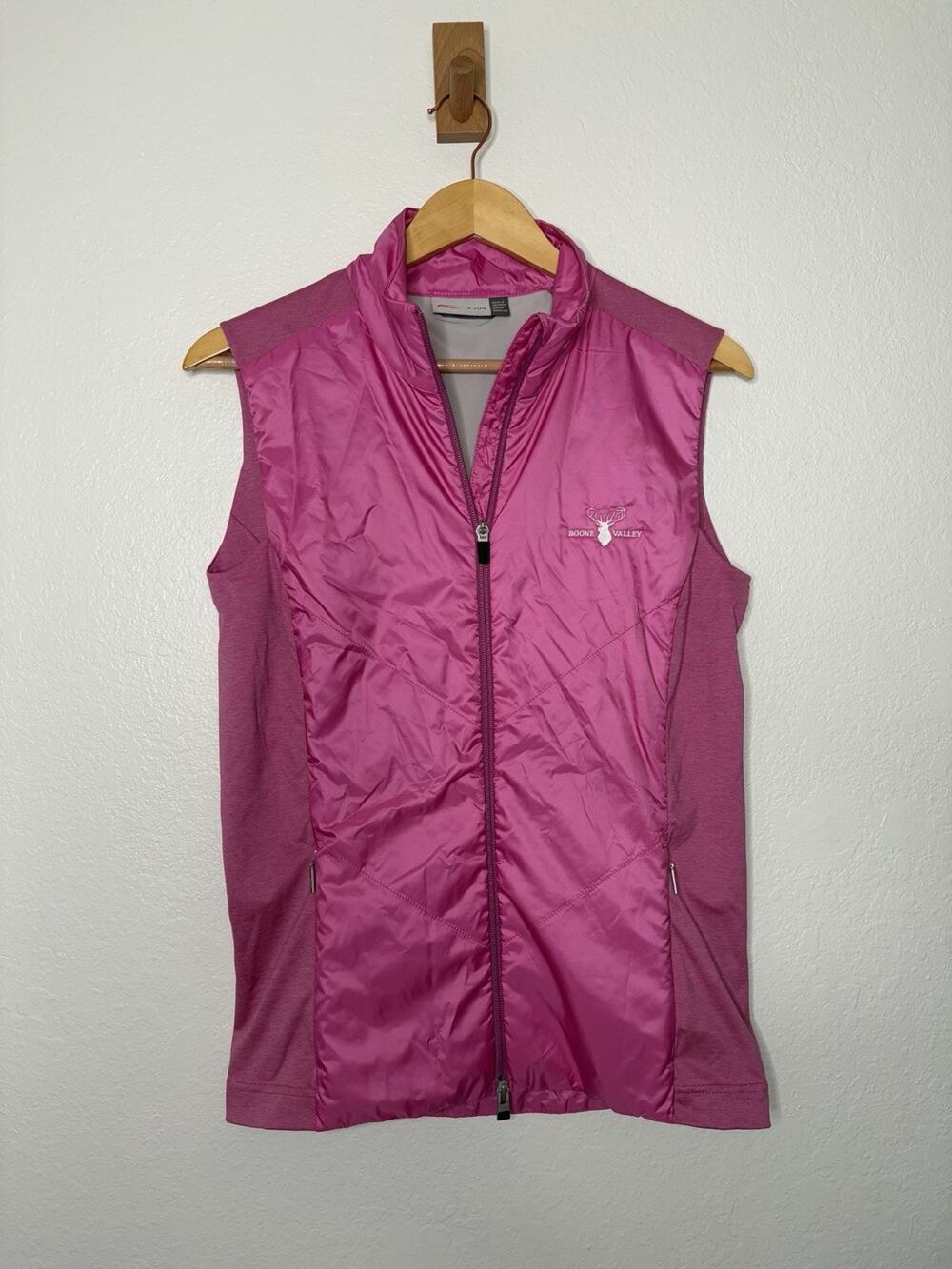 KJUS Women's Radiation Vest in Pink with Logo Athleisure Outdoor Gorpcore Size M